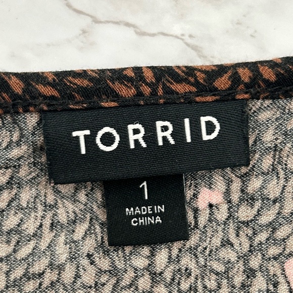 TORRID Babydoll Challis Surplice Tie-Front Top - Picture 7 of 9